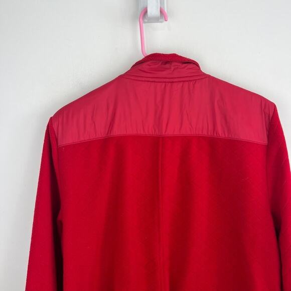 Talbots red textured zip  up jacket womens size XLp - Picture 6 of 8